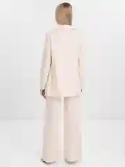 Молочный костюм BLAZER классический, с прямыми брюками, женский