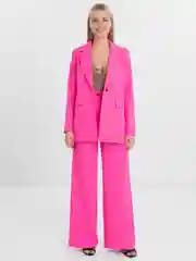 Синий костюм BLAZER классический, с прямыми брюками, женский