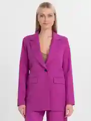 Фиолетовый костюм BLAZER классический, с прямыми брюками, женский