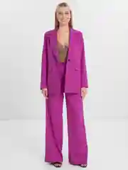 Фиолетовый костюм BLAZER классический, с прямыми брюками, женский