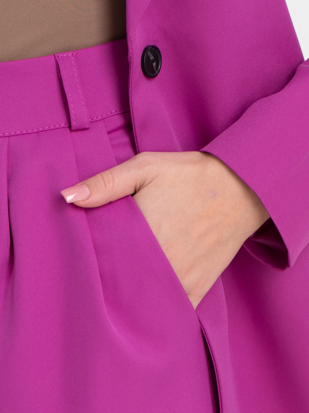 Фиолетовый костюм BLAZER классический, с прямыми брюками, женский
