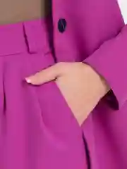 Фиолетовый костюм BLAZER классический, с прямыми брюками, женский