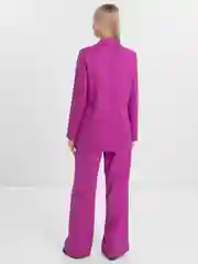 Фиолетовый костюм BLAZER классический, с прямыми брюками, женский
