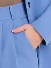 Небесно-голубой костюм BLAZER классический, с прямыми брюками, женский