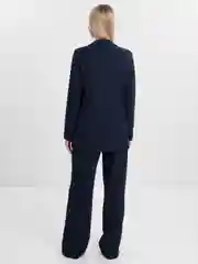 Тёмно-серый костюм BLAZER классический, с прямыми брюками, женский