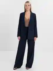 Тёмно-серый костюм BLAZER классический, с прямыми брюками, женский