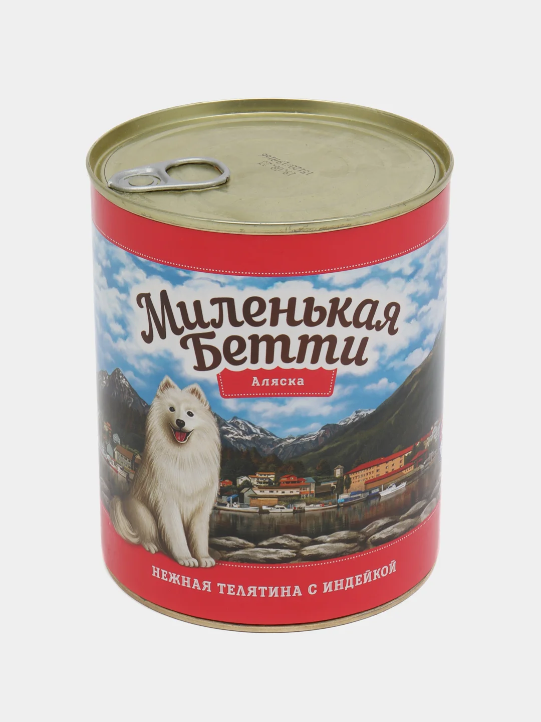 Влажный корм для собак Миленькая Бетти Аляска Нежная телятина с индейкой в желе 850гр
