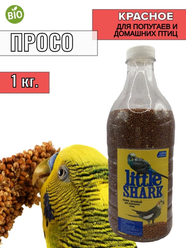 Корм просо для птиц, попугаев и грызунов 1 кг