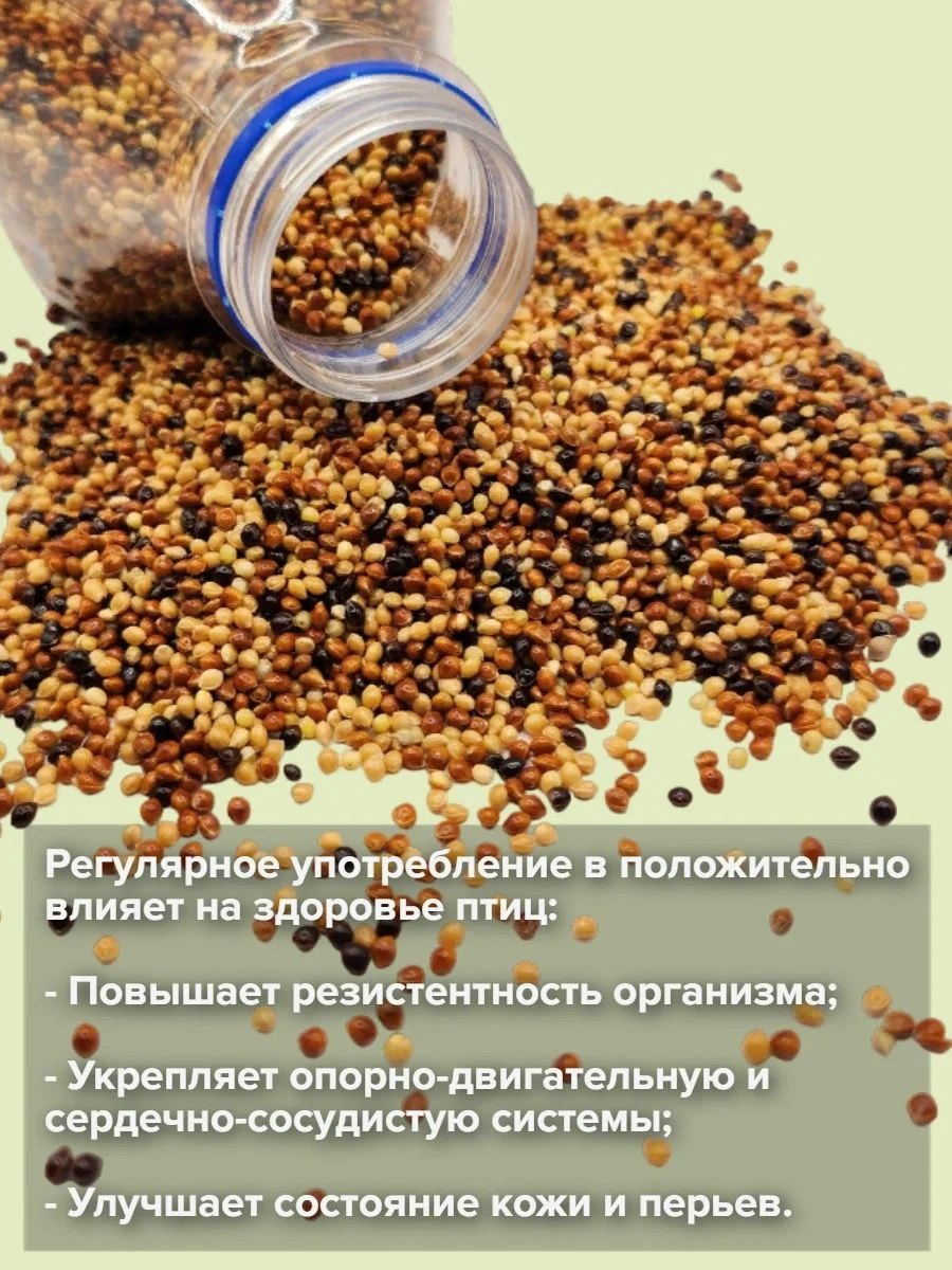 Корм для попугаев и птиц, просо микс 1 кг