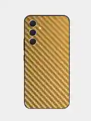 Золотой защитная пленка для Samsung Galaxy A55 под карбон на заднюю часть, назад Самсунг А55 кожа