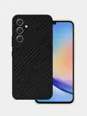 Черный защитная пленка для Samsung Galaxy A24 под карбон на заднюю часть, назад Самсунг А24 кожа