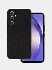 Черный защитная пленка для Samsung Galaxy A54 под карбон на заднюю часть, назад Самсунг А54 кожа