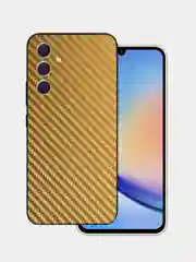 Золотой защитная пленка для Samsung Galaxy A24 под карбон на заднюю часть, назад Самсунг А24 кожа
