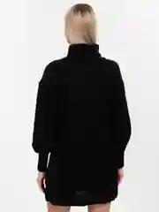 Черный классический  свитер с высоким горлом