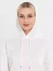 Белый худи унисекс, оверсайз