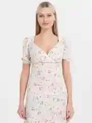 Белый платье женское в цветочек