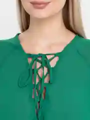 Зеленый платье шифон на завязках