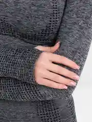 Угольный бесшовный спортивный костюм для занятий фитнесом, йогой, танцами