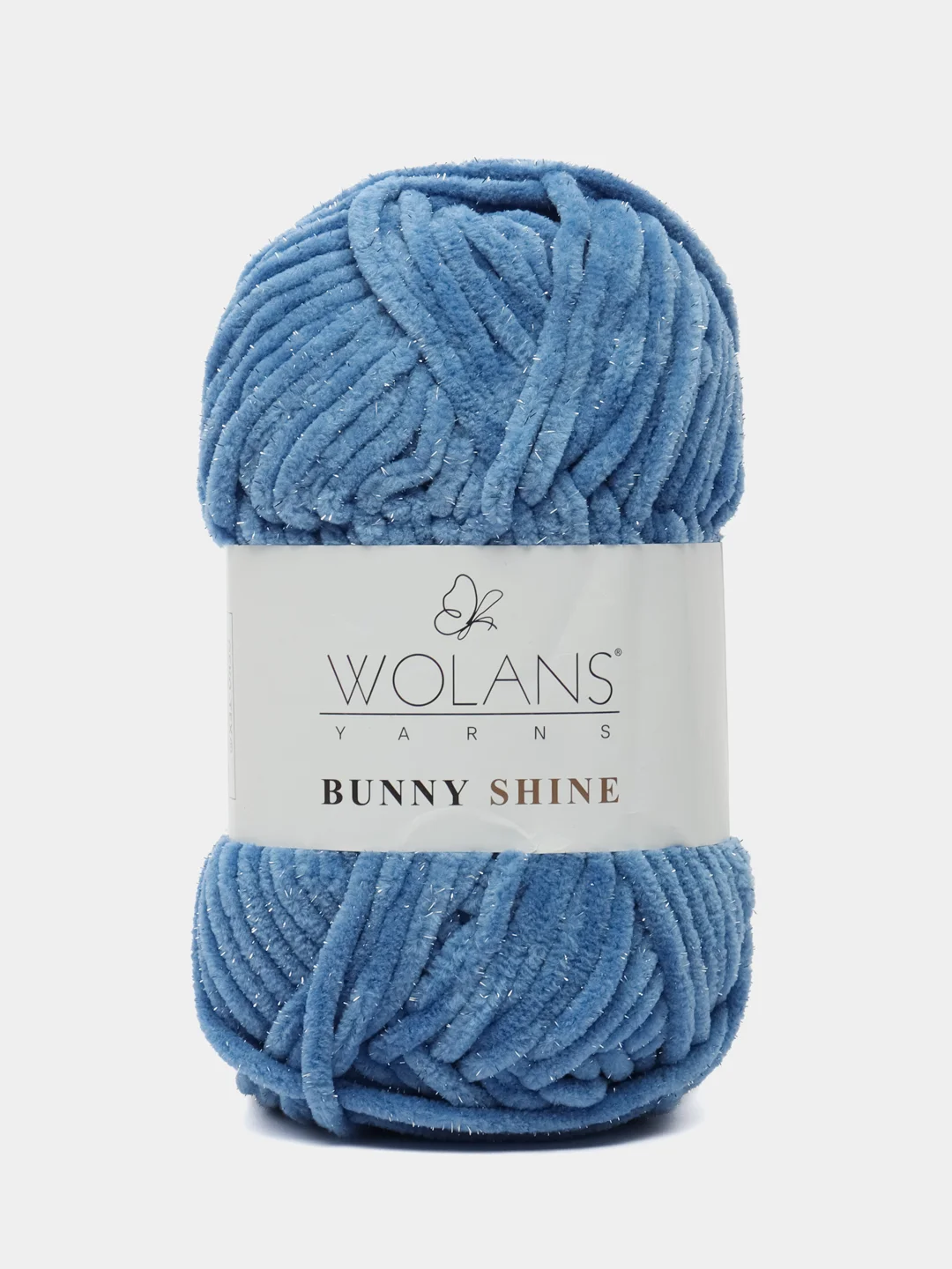 Пряжа плюшевая Wolans Bunny Shine Mix №12