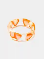 Коралловый акриловое женское кольцо, из эпоксидной смолы с фруктами