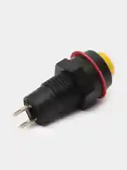 Кнопка DS-211 2A/250VAC с фиксацией желтая