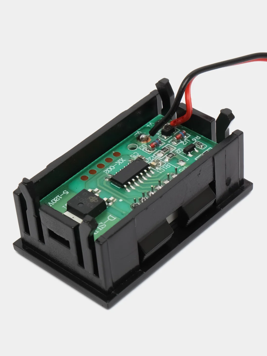 Вольтметр цифровой 0.56 5-120V синий 2 провода