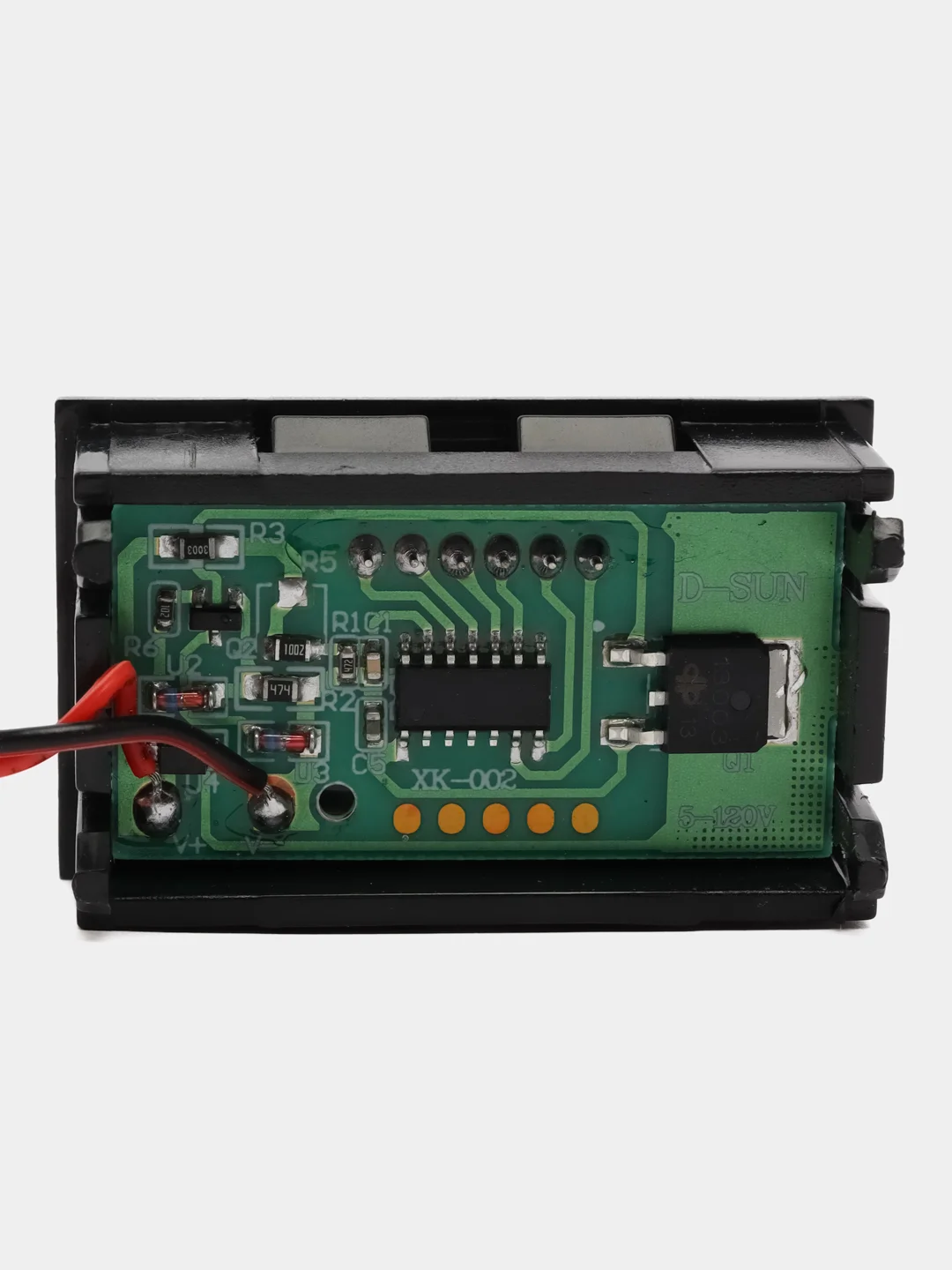 Вольтметр цифровой 0.56 5-120V синий 2 провода