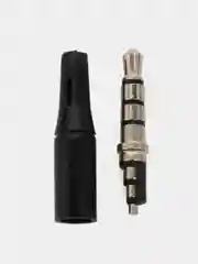 Штекер 3.5мм 4 контакта аудио разъем джек AUX jack на кабель для наушников пластик черный