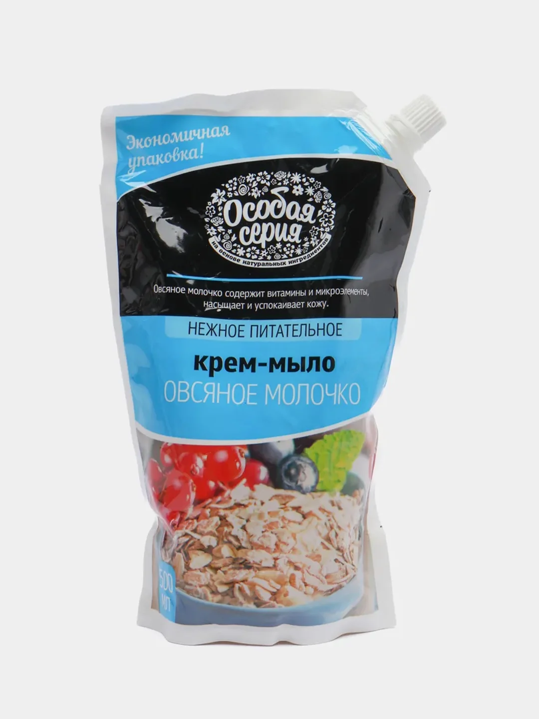 Белый жидкое Мыло крем-мыло Особая серия, Овсяное молочко 500 мл
