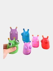 Игрушка "Пучеглазик Улитка", "Мышка в сыре", "Цыпа в корзинке", "Червь", антистресс, сквиш