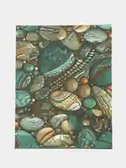Тёмно-зелёный зеркало настольное для макияжа, косметическое, складное