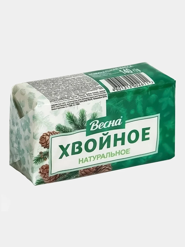 Мыло туалетное твердое Весна "Народное Хвойное", в пленке, 140 г