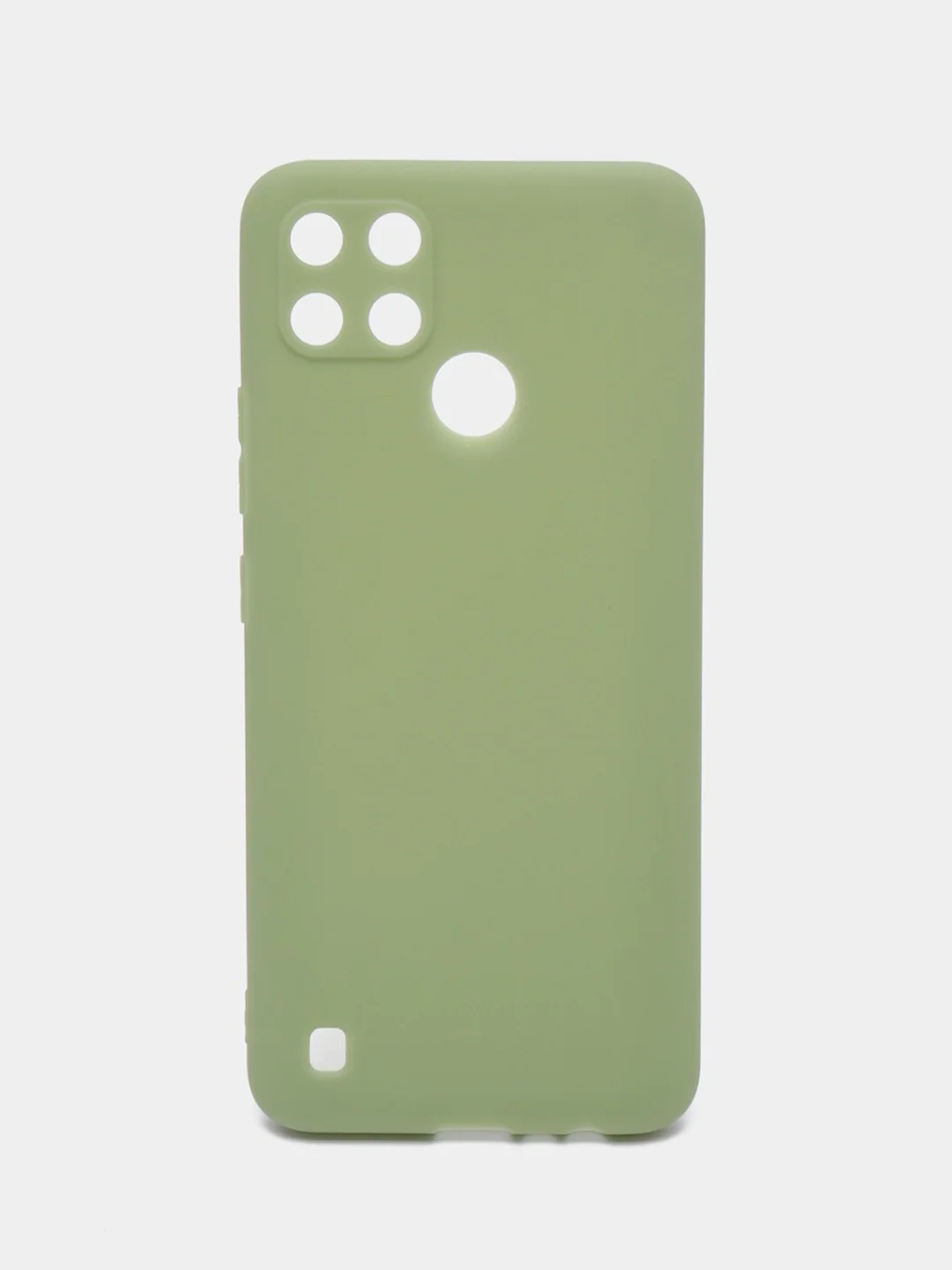 Оливковый чехол для Realme C21Y, C25Y силиконовый