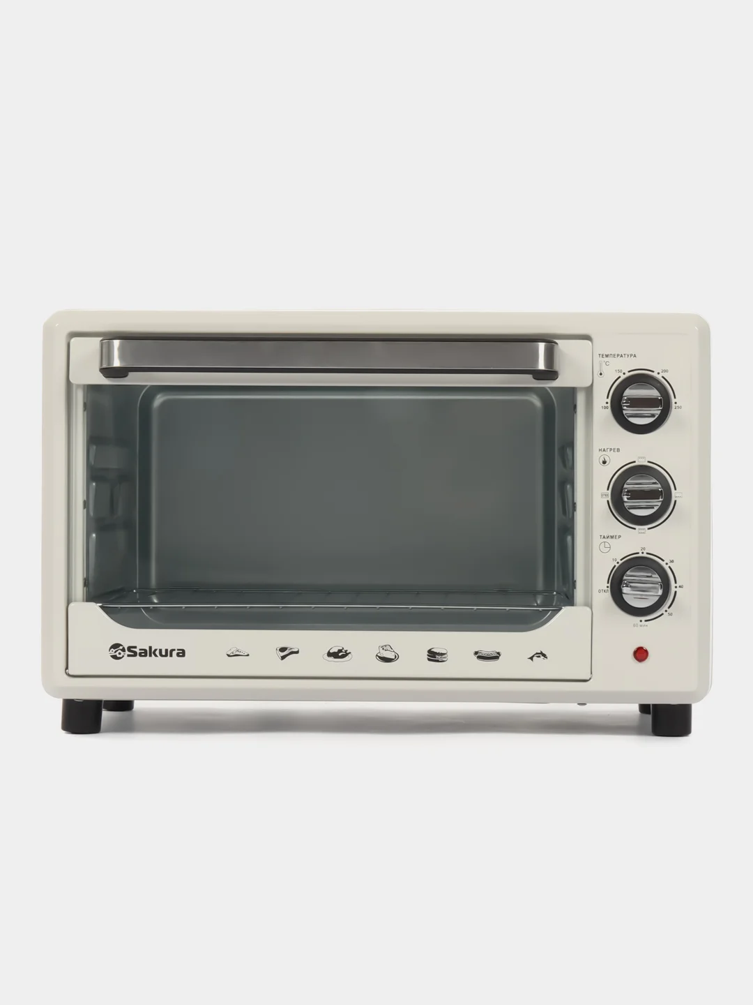 Белый мини-печь, духовка электрическая Sakura SA-7001, 1600 Вт