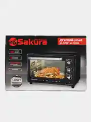 Белый мини-печь, духовка электрическая Sakura SA-7001, 1600 Вт