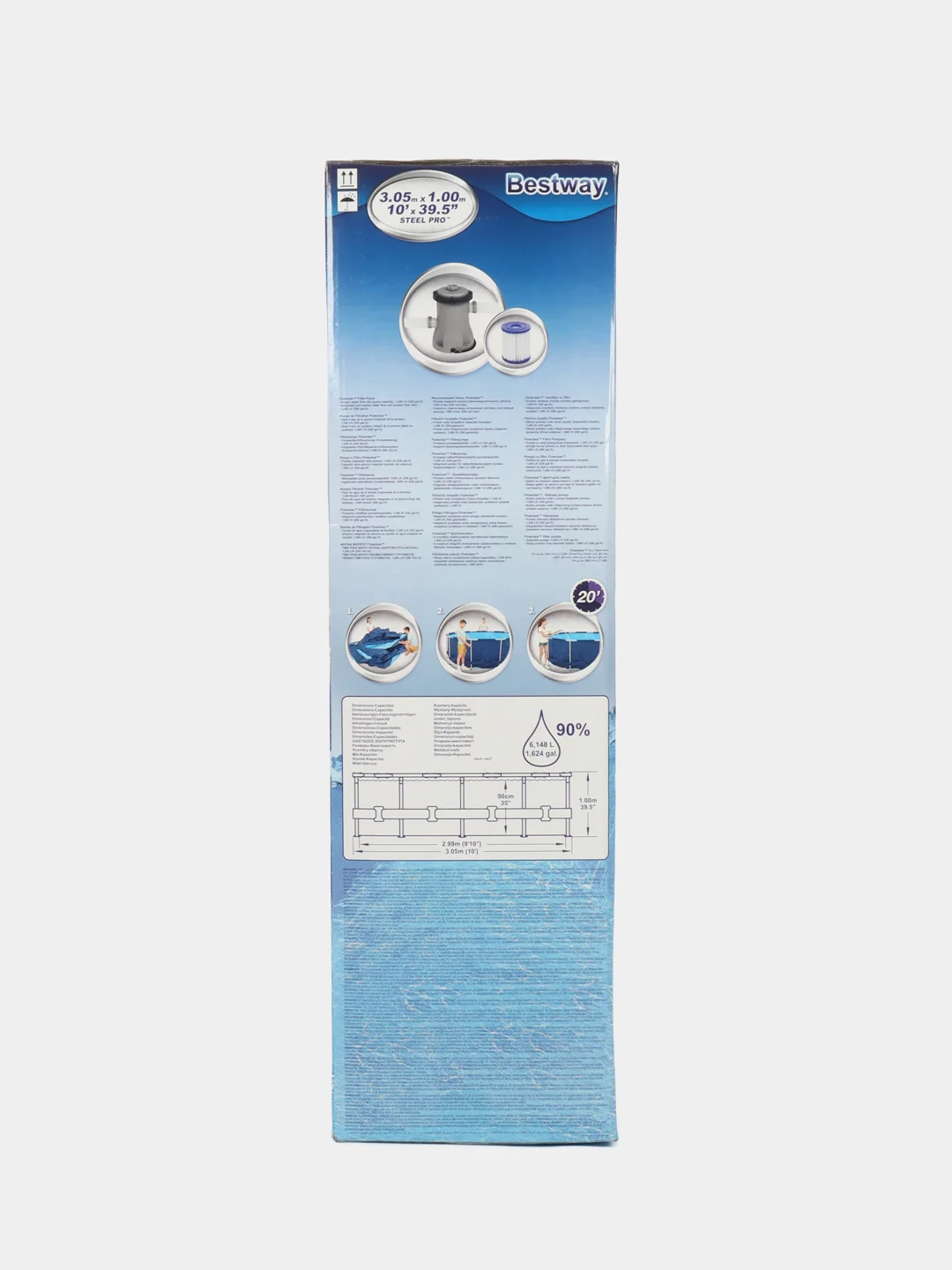 Бассейн каркасный Bestway Steel Pro 6148 л, 305 х 100 см, с фильтр-насосом