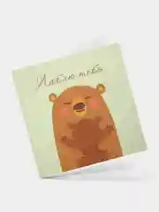 Мятный открытки "Люблю тебя", миниатюрные, складные, 2 вида