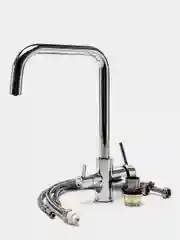 Хром смеситель для кухни FRUD R43054 из латуни с фильтром подключения воды поворотный излив