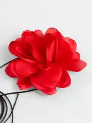 Алый чокер "Чёрная роза"