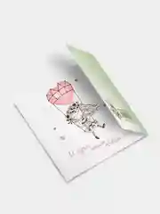 Зеленый открытки закрытки "Мечтай!", складные, миниатюрные