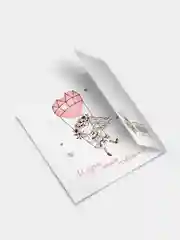 Розовый открытки закрытки "Мечтай!", складные, миниатюрные