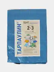 Синий тент универсальный полимерный влагозащитный c люверсами, тарпаулин