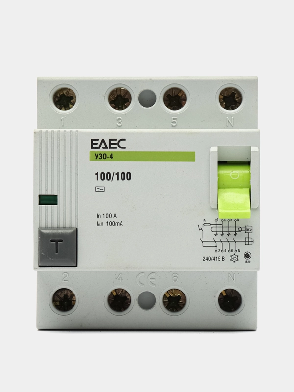 УЗО 100А 100mA 4р EAEC - Автомат дифференциальной защиты