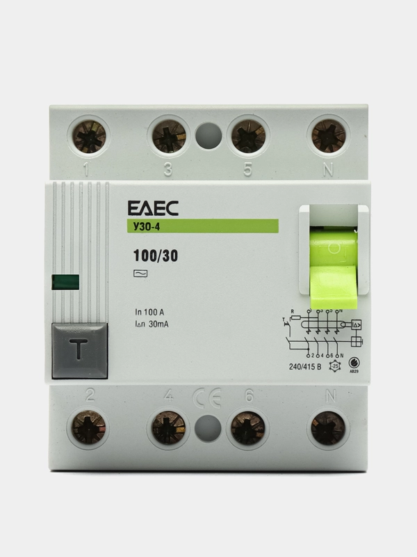 УЗО 100A 30mA 4р EAEC - Автомат дифференциальной защиты