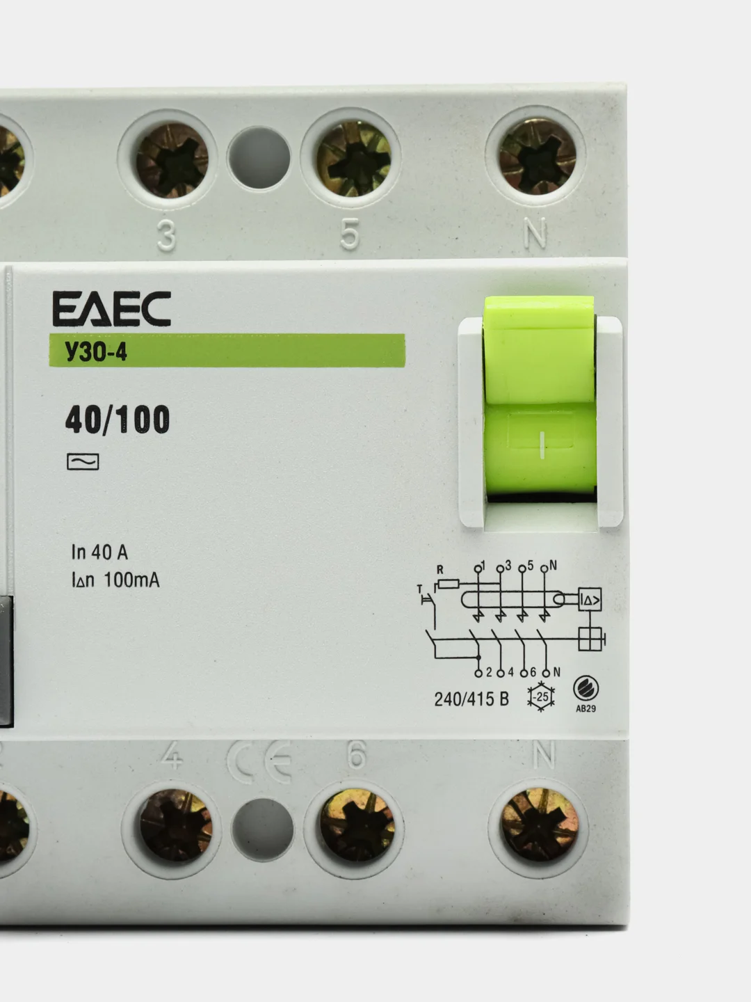 УЗО 40A 100mA 4р EAEC- Автомат дифференциальной защиты