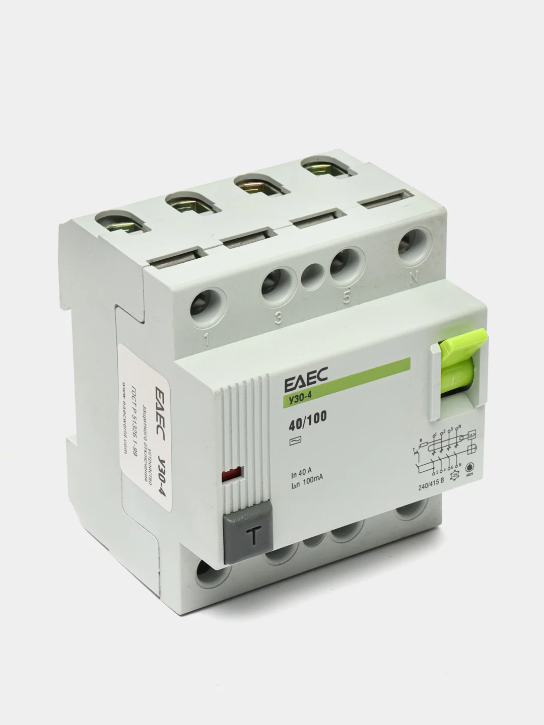 УЗО 40A 100mA 4р EAEC- Автомат дифференциальной защиты