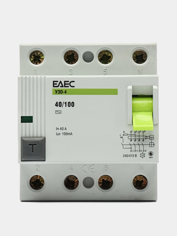 УЗО 40A 100mA 4р EAEC- Автомат дифференциальной защиты