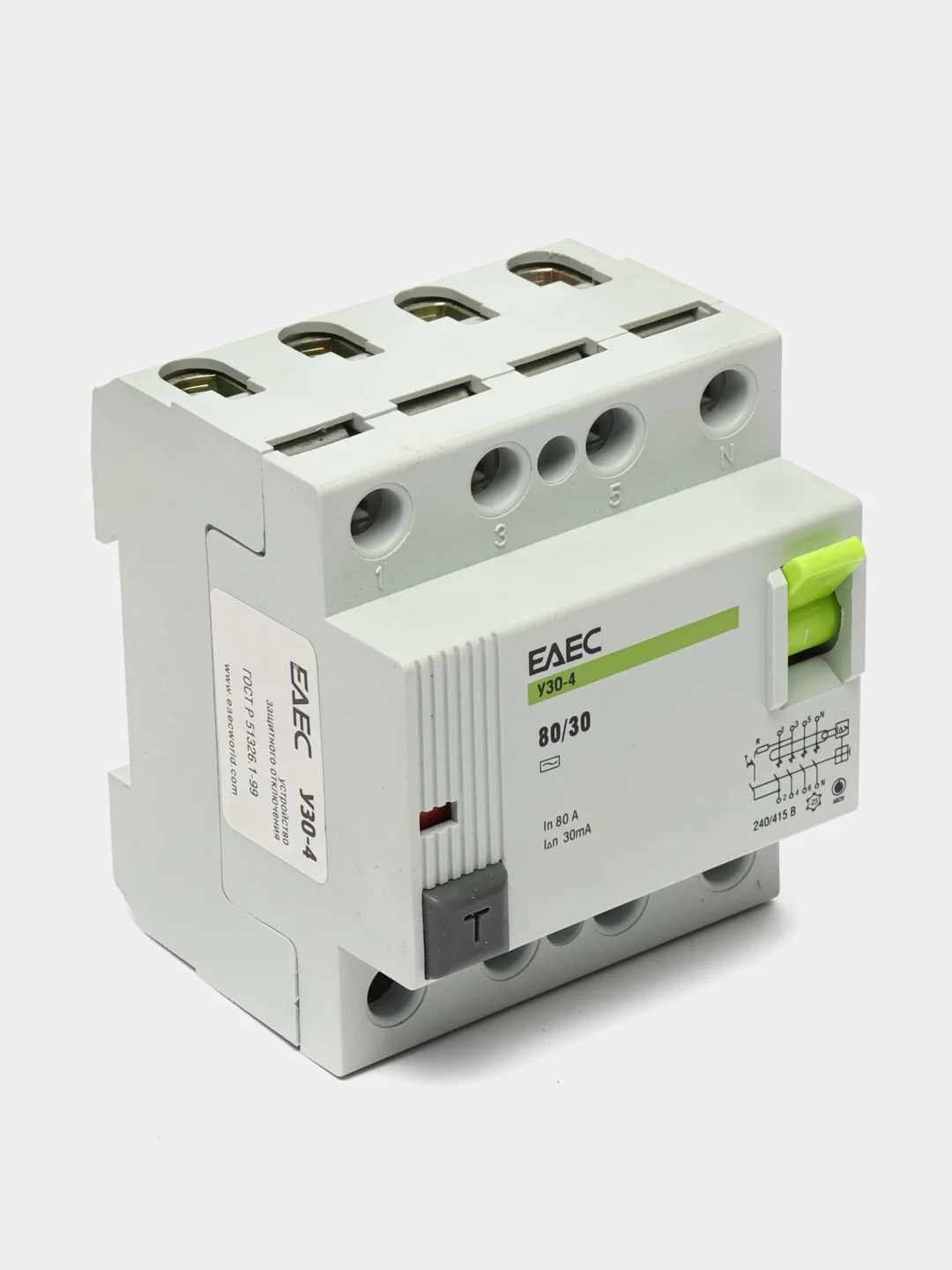 УЗО 80A 30mA 4р EAEC- Автомат дифференциальной защиты