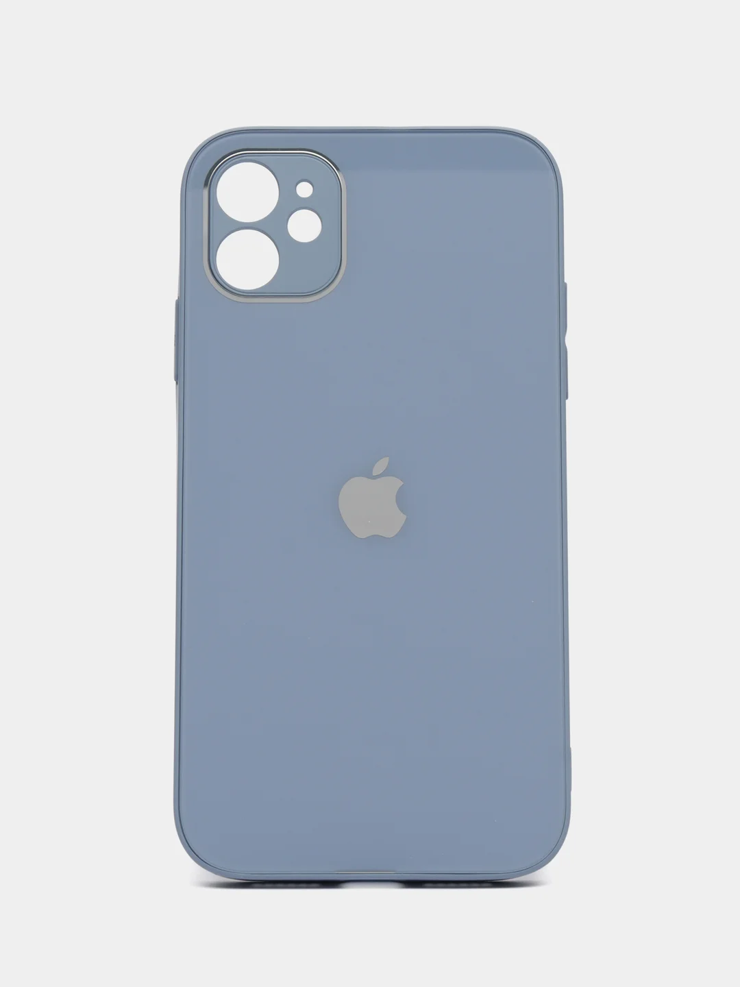Небесно-голубой чехол для iPhone 11, со стеклянной панелью, защита камеры
