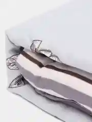Серебряный комплект постельного белья 2 СПАЛЬНЫЙ Хлопок / Сатин Хоум Текстиль / Евро 1,5 СП